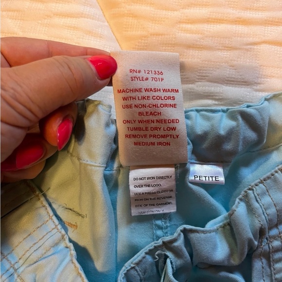 Scrubs Light Cyan color by Kathy Peterson Size Petite Large - Picture 5 of 9